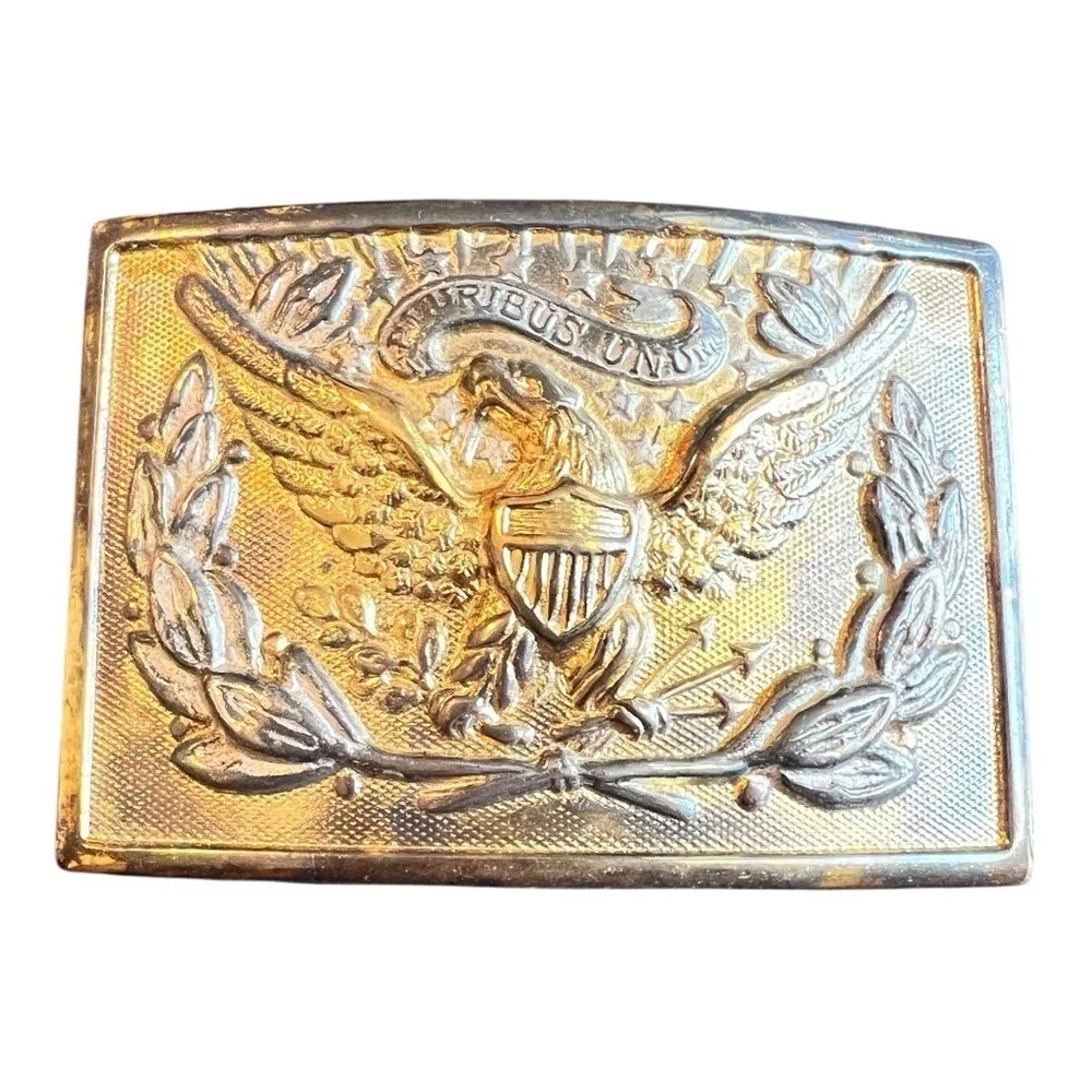 Vintage U.S. Eagle Belt Buckle | “E Pluribus Unum” | Made in Taiwan 1970s